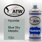 Preview: Hyundai, Blue Sky Metallic, Y2U: 400ml Sprühdose, von ATW Autoteile West.
